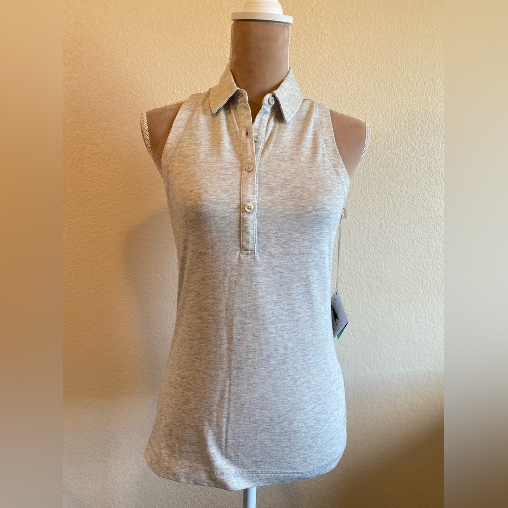 Linksoul sleeveless ladies golf polo